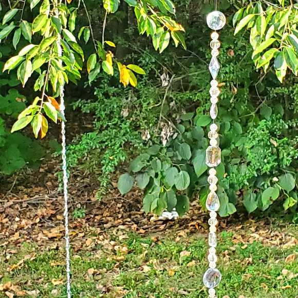 Suncatchers, Set of 5 Strands - 4 ft. L Acrylic Gems for Windows, Gardens, Trees - Picture 11 of 13